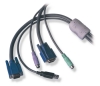 Adder Konvertierungskabel USB - PS/2 (Stecker) + VGA Länge: 2m