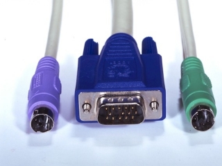 Tricoax-Kabel ( Keyboard, Video, Mouse) St.-St. 2m