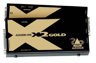 AdderLink X2-Dual Gold KVM + RS232 + Audio Extender mit lokaler Konsole (PS2)