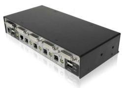 AdderView PRO - 4-Port Dual-Link-DVI-I , full-speed USB2.0 und Audio - Switch /  2560 x 1600 (DVI-I)