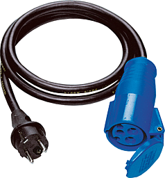 CEE-Kupplung auf Schuko-Stecker (Adapter für Dominion PX )