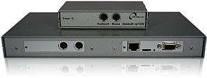 Cat5 KVM-Extender via Catx / VGA + PS/2 für max. 300m Entfernung / Anschlussport für lokale Konsole