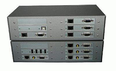 Cat5 KVM-Extender Quad Video + 4xUSB 1.1 (HID) für max. 100m