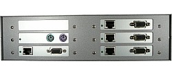KVM-Extender via CATx - Quad VGA + PS/2 für max. 300m mit aut. Bildausgleich