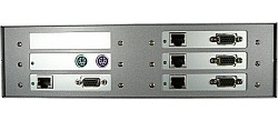  KVM-Extender via CATx  - Quad  VGA + PS/2 für max. 125m