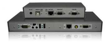 dataCat vusa100 Extender Paar für VGA/USB (HID)/Audio/RS232 bis 100m Entf. mit Bildausgleichsmodul