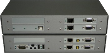 dataCat vusa100 Extender Paar für Dual-VGA/USB (HID)/Audio/RS232 bis 100m Entf.mit Bildausgleichmod.